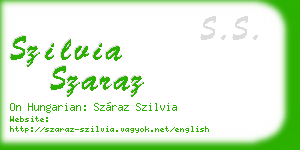 szilvia szaraz business card